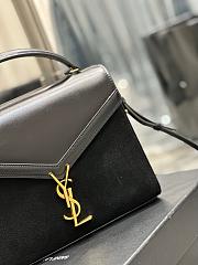 YSL CASSANDRA Small in BOX SAINT LAURENT Black and Suede-24.5*20*11.5cm - 6