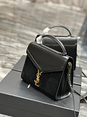 YSL CASSANDRA Small in BOX SAINT LAURENT Black and Suede-24.5*20*11.5cm - 5