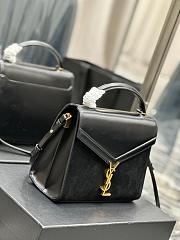 YSL CASSANDRA Small in BOX SAINT LAURENT Black and Suede-24.5*20*11.5cm - 4