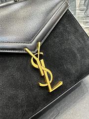 YSL CASSANDRA Small in BOX SAINT LAURENT Black and Suede-24.5*20*11.5cm - 2