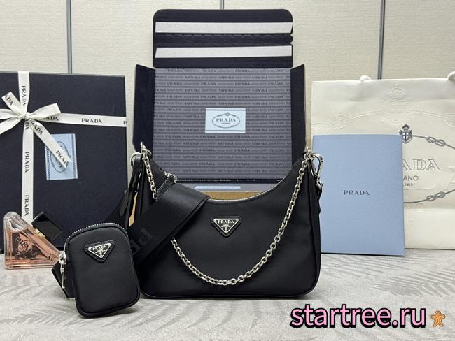 Prada Re-Edition Nylon 2005 Black Bag- 1BH204 - 22x12x6cm - 1