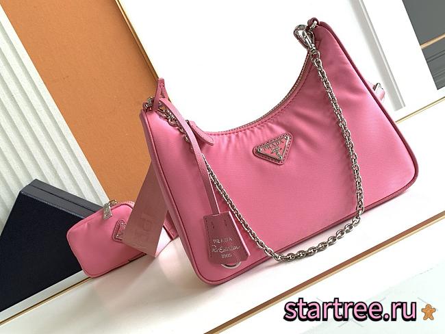 Prada Re-Edition 2005 Nylon Pink Bag- 1BH204 - 22x12x6cm - 1