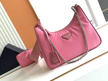 Prada Re-Edition 2005 Nylon Pink Bag- 1BH204 - 22x12x6cm