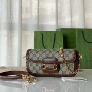 Gucci Horsebit 195 GG Suoreme Canva&leather Bag-24*12*5CM - 1