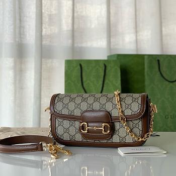 Gucci Horsebit 195 GG Suoreme Canva&leather Bag-24*12*5CM
