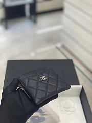 Chanel Wallet Black Calfskin Silver Hardware 001 - 4