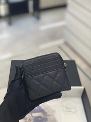 Chanel Wallet Black Calfskin Silver Hardware 001 - 3