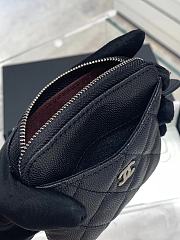 Chanel Wallet Black Calfskin Silver Hardware 001 - 2