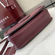 Gucci Blondie small top handle bag In Rosso Ancora red-26.5x16.5x8.5cm - 4