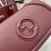 Gucci Blondie small top handle bag In Rosso Ancora red-26.5x16.5x8.5cm - 2