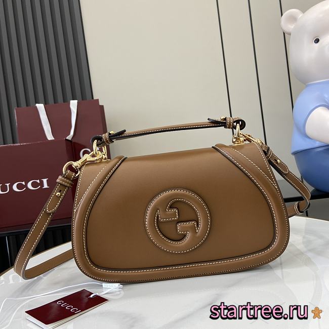 Gucci Blondie small top handle bag In Brown-26.5x16.5x8.5cm - 1