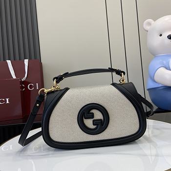 Gucci Blondie small top handle bag Black canvas-26.5x16.5x8.5cm