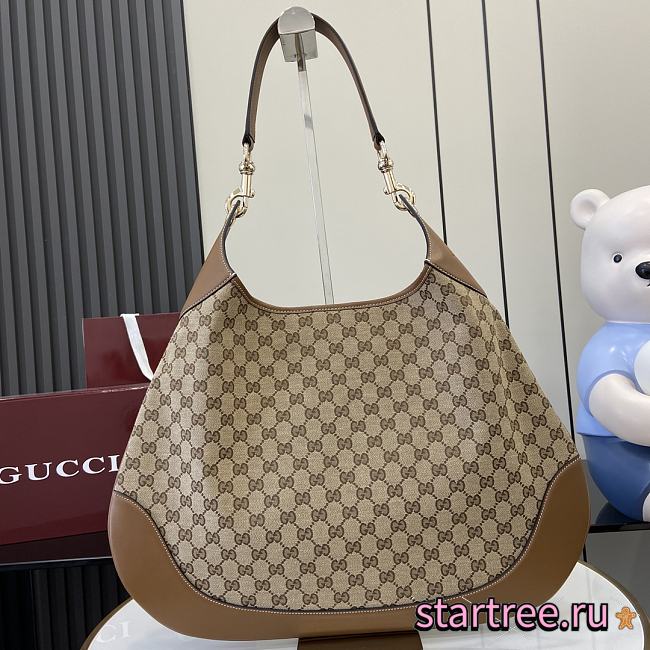 Gucci B Medium shoulder bag Beige and dark brown-49x46x4cm - 1