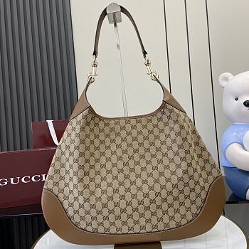 Gucci B Medium shoulder bag Beige and dark brown-49x46x4cm