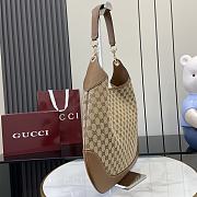 Gucci B Medium shoulder bag Beige and dark brown-49x46x4cm - 5