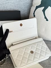 Chanel | Woc Wallet On Chain White Silver Hardware - 19cm - 3