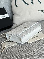 Chanel | Woc Wallet On Chain White Silver Hardware - 19cm - 4