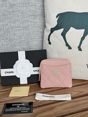 Chanel Wallet Caviar Pink-11cm