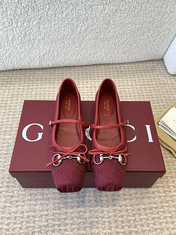 Women's Gucci Horsebit ballet flat Red