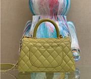Chanel Coco Handle XS Women's Handbag Caviar Olive 23cm - 5
