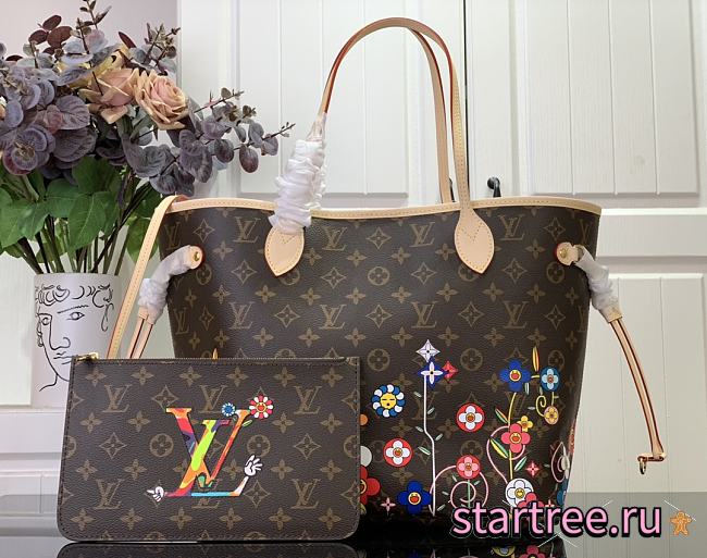 Louis Vuitton x Takashi Murakami Neverfull MM-31*28*14CM - 1
