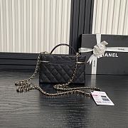 Chanel Caviar Quilted Long CC Vanity Clutch With Chain Black - 4