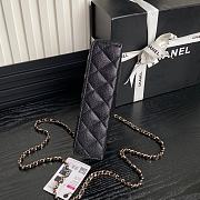 Chanel Caviar Quilted Long CC Vanity Clutch With Chain Black - 6