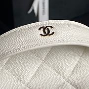 Chanel Caviar Quilted Long CC Vanity Clutch With Chain White-17×19.5×5cm - 5