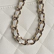 Chanel Caviar Quilted Long CC Vanity Clutch With Chain White-17×19.5×5cm - 3
