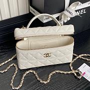 Chanel Caviar Quilted Long CC Vanity Clutch With Chain White-17×19.5×5cm - 2