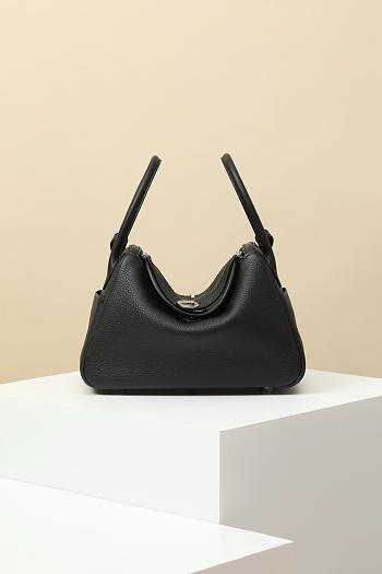 Hermès | Small Lindy 26 bag Black Silver- 26 cm