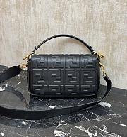 Fendi| Baguette Nappa Leather Bag Black- 27x15x6cm - 5