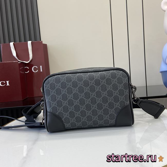 Gucci GG Emblem small crossbody bag Black For Men-23*16.5*8cm - 1