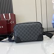 Gucci GG Emblem small crossbody bag Black For Men-23*16.5*8cm - 1