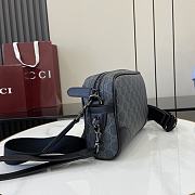 Gucci GG Emblem small crossbody bag Black For Men-23*16.5*8cm - 2