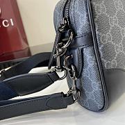 Gucci GG Emblem small crossbody bag Black For Men-23*16.5*8cm - 5