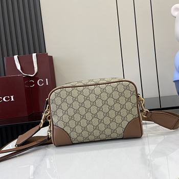 Gucci GG Emblem small crossbody bag Brown For Men-23*16.5*8cm