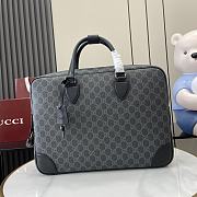 Gucci GG Emblem medium briefcase Black For Men-40x30x6cm - 1