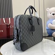 Gucci GG Emblem medium briefcase Black For Men-40x30x6cm - 5