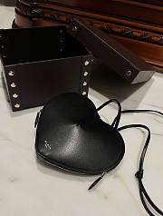 Alaia Heart Bag With Zippers Black - 21x17x5cm - 5