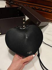 Alaia Heart Bag With Zippers Black - 21x17x5cm - 4
