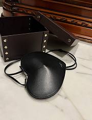 Alaia Heart Bag With Zippers Black - 21x17x5cm - 3