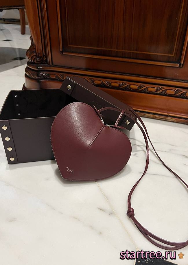 Alaia Heart Bag With Zippers Red 001- 21x17x5cm - 1