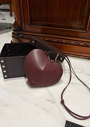 Alaia Heart Bag With Zippers Red 001- 21x17x5cm - 1