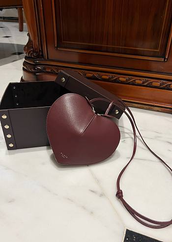 Alaia Heart Bag With Zippers Red 001- 21x17x5cm