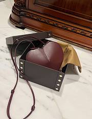 Alaia Heart Bag With Zippers Red 001- 21x17x5cm - 5