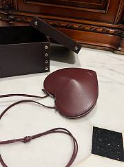Alaia Heart Bag With Zippers Red 001- 21x17x5cm - 3