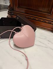 Alaia Heart Bag With Zippers Pink- 21x17x5cm - 1