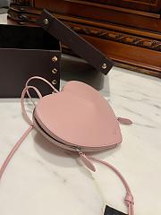 Alaia Heart Bag With Zippers Pink- 21x17x5cm - 5