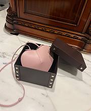Alaia Heart Bag With Zippers Pink- 21x17x5cm - 4